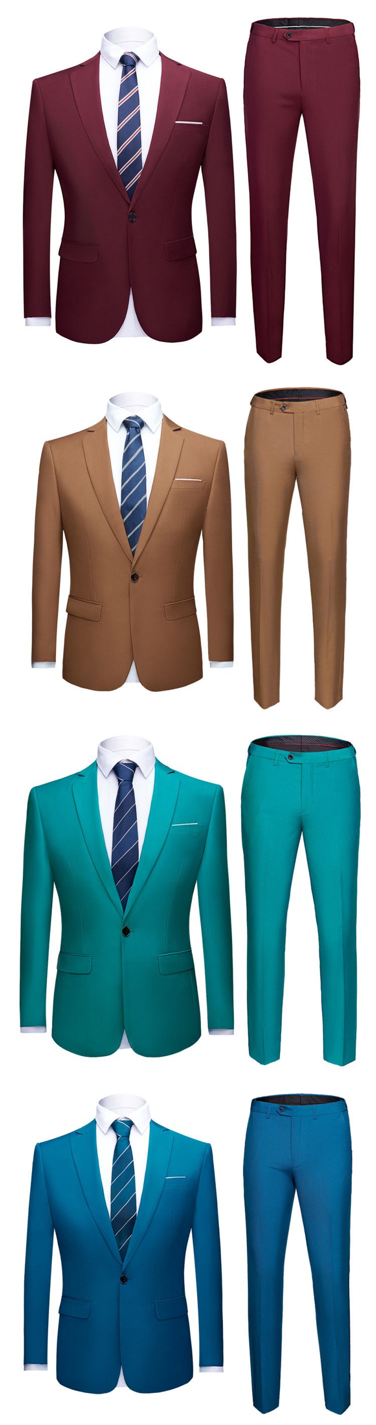 Men's Clothing men's groom's suit three piece slim casual work suit suit_voghion.com