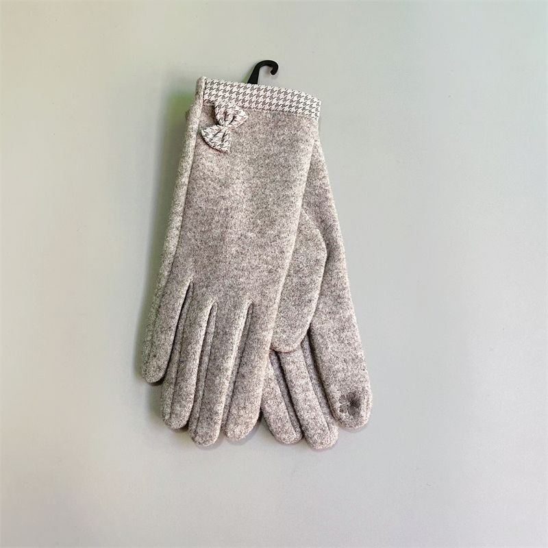 Cashmere gloves for women to keep warm cool in winter, simple cycling windproof, Korean version cute and versatile,_voghion.com