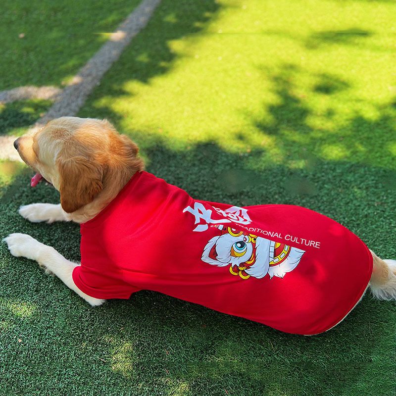 Haustier-Outfit für Golden Retriever Labrador mittelgroße und große Hunde Hundekleidung Frühling Sommer Weste Mesh atmungsaktiv_voghion.com