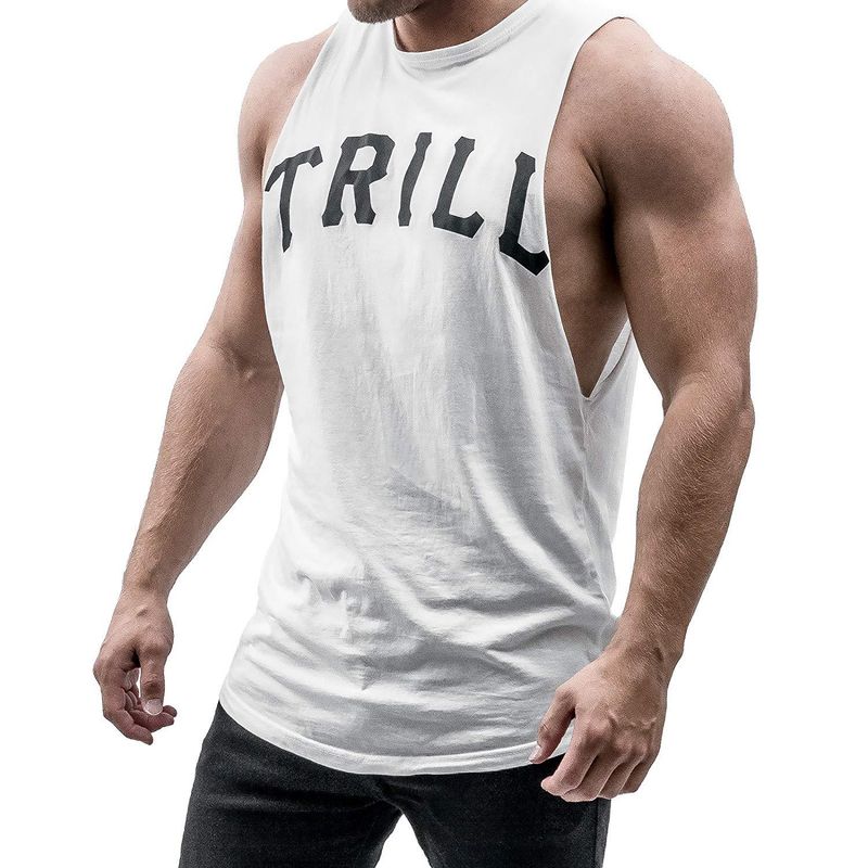Débardeur de sport décontracté imprimé, séchage rapide, respirant, tendance, pour le fitness_voghion.com
