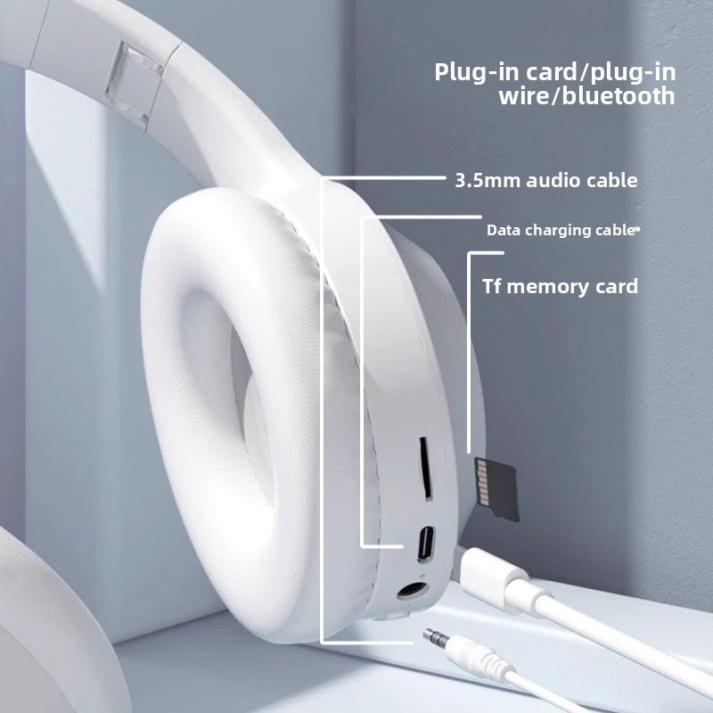 Headphones Over-Ear Wireless Bluetooth Deep Bass Music Compatible With Vivo Huawei OPPO Universal_voghion.com