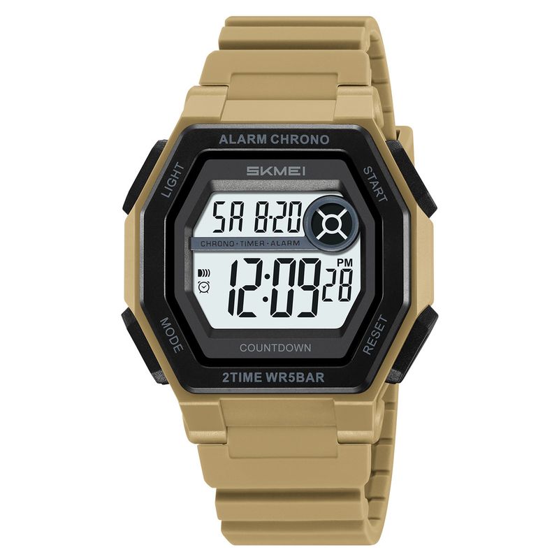 Reloj electrónico deportivo cuadrado Momentum para hombre, multifunción, resistente al agua, para estudiantes y negocios._voghion.com