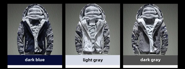 Herbst/Winter Fleecegefüttertes Herren-Sweatshirt Lässige Sport-Cardigan-Hoodies Lockere Passform Warme Bequeme Herren-Oberbekleidung_voghion.com