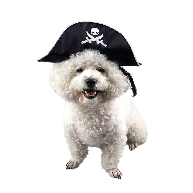 Pet Supplies Halloween Party Performance Costume Spring And Autumn 3D Wig Pirate Cat Hat_voghion.com