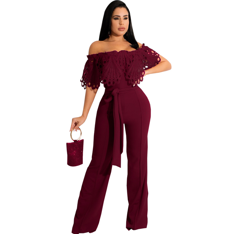 Europeisk och amerikansk sexig fashionabel enfärgad jumpsuit med tubtopp_voghion.com