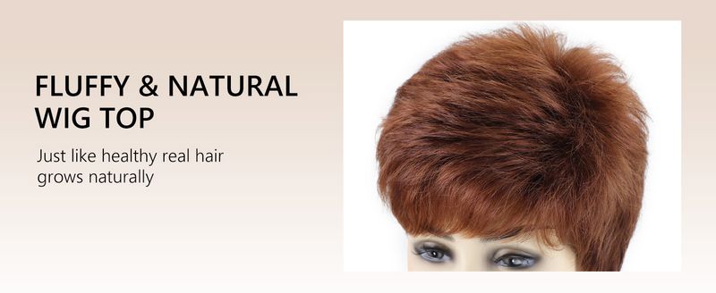 Perruques synthétiques à clips pour femmes, cheveux courts tendance avec frange latérale, perruques complètes_voghion.com