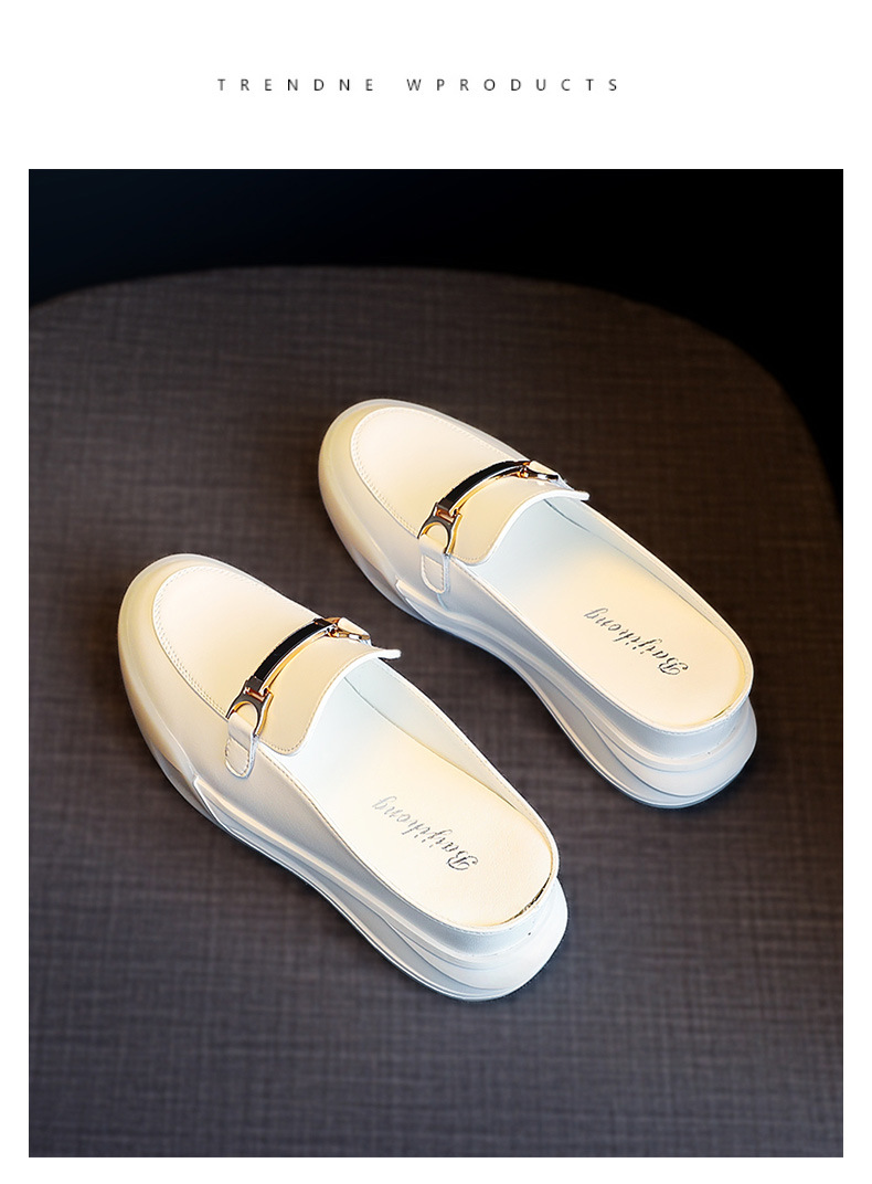 Inner Heightened Half Slippers New Baotou Small White Net Red Thick Soled Slope Heel Sandals Outerwear Women S Shoes Summer_voghion.com