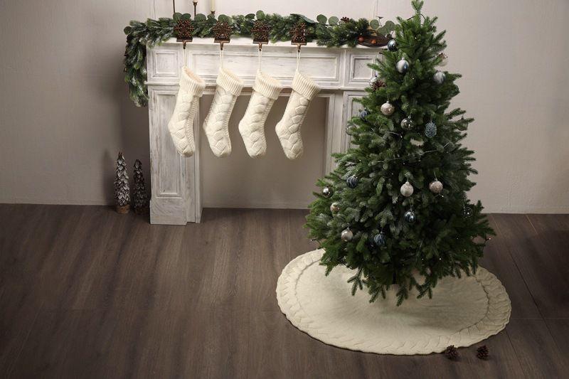 Knitted Christmas socks, yarn gift candy decoration bags, large banquet woven hanging accessories, socks and supplies_voghion.com