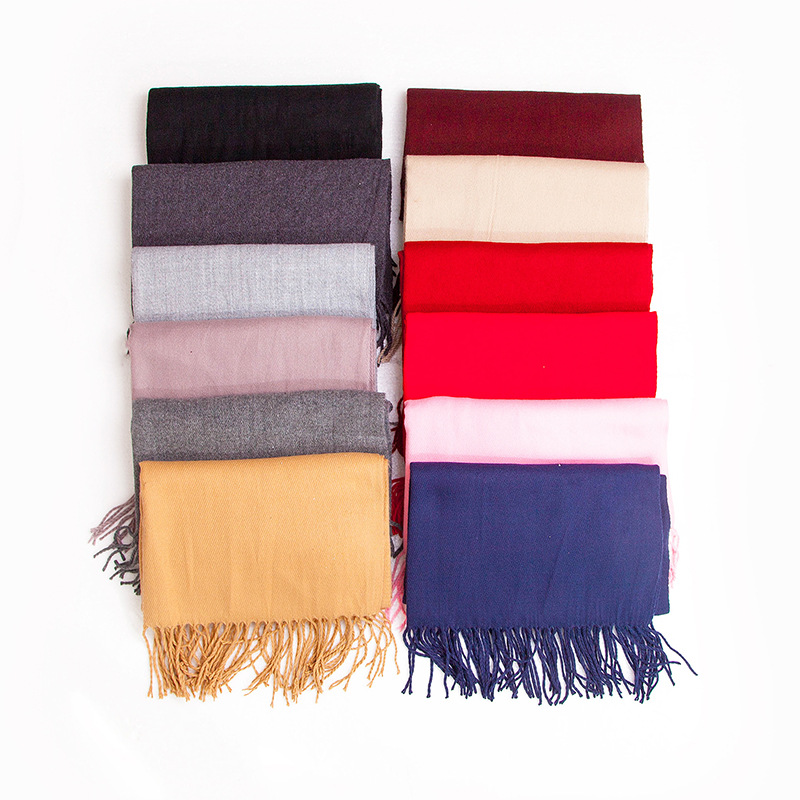 Women's Scarves imitation cashmere solid color scarf men and women couples solid color scarf shawl _voghion.com
