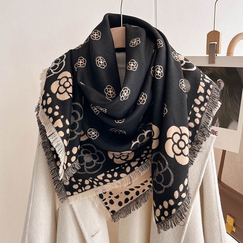 Herbst und winter neue kamelie temperament high-end großen platz doppelseitige kaschmir dicken schal mit_voghion.com