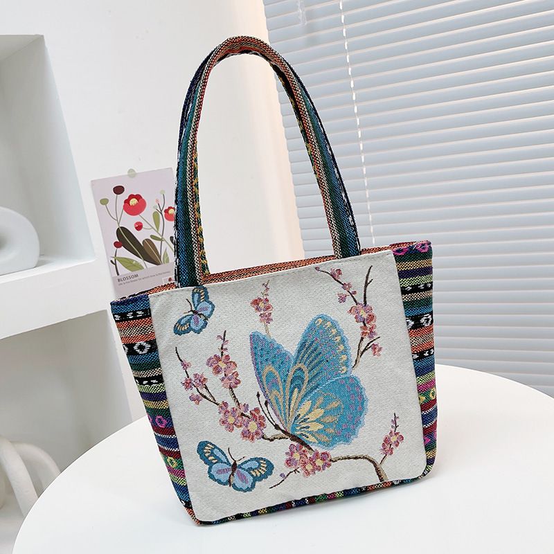 Nuova borsa da ufficio semplice da donna in stile etnico tailandese con elefante in Malesia, borsa in tela ricamata, piccola borsa_voghion.com