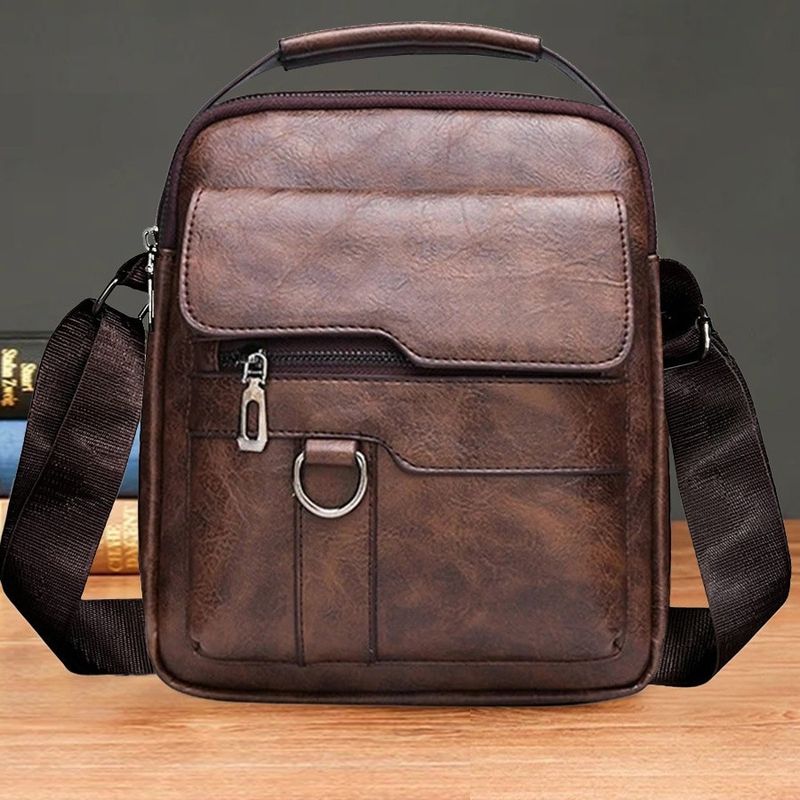 Single Shoulder Handbag Fashion Men's Soft Vertical Small Backpack Multifunctional Crossbody Bag_voghion.com