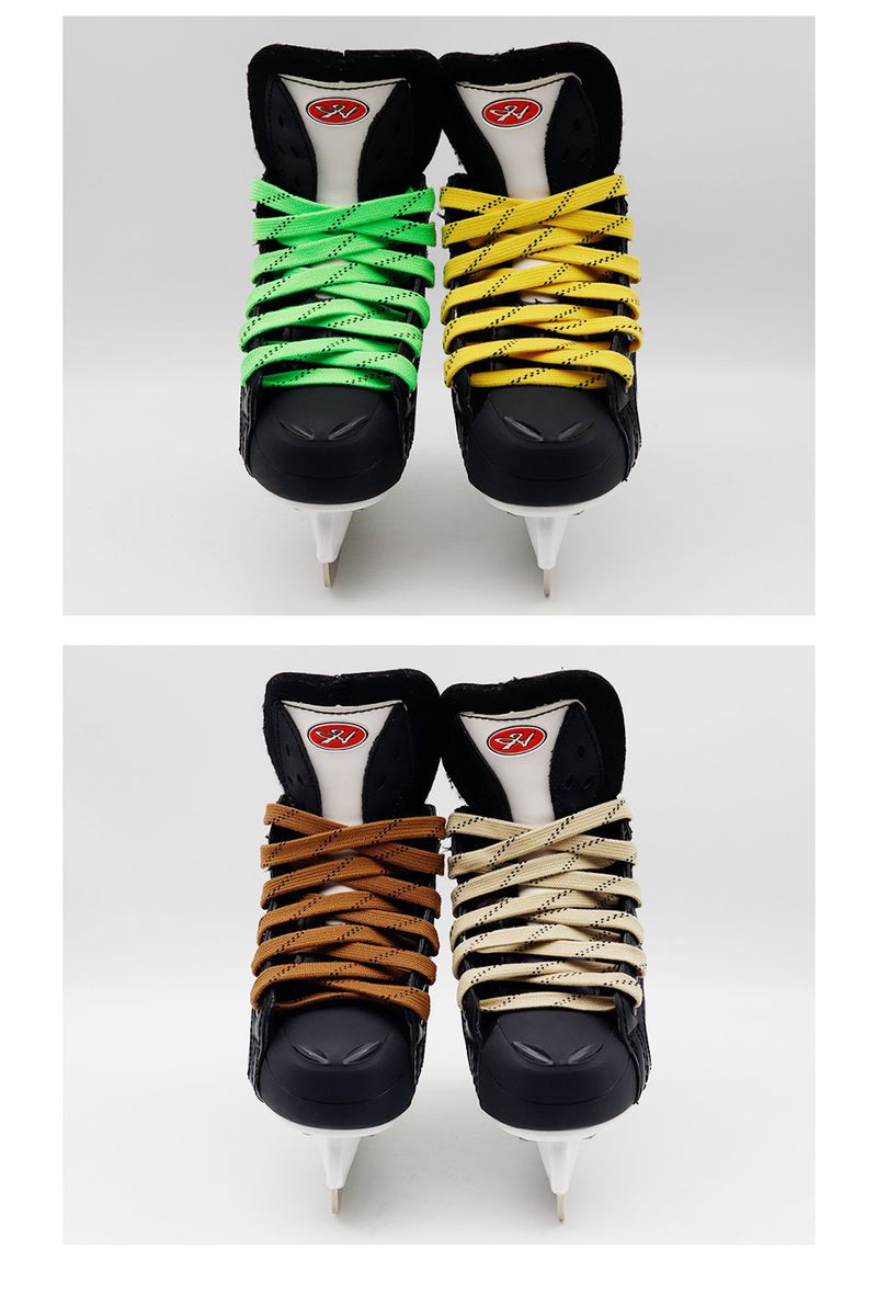 Lacci piatti da hockey in cotone a doppio strato abbinabili a tutte le sneaker_voghion.com