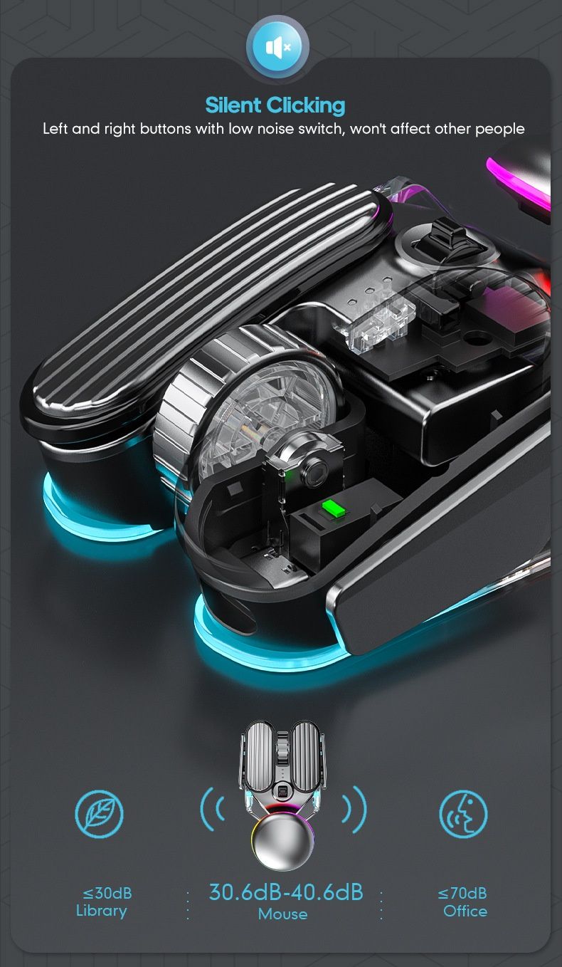 Digitex Digitex New IMICE Brand T800 Rechargeable Wireless Low Noise Silent E-Sports Gaming Bluetooth Mouse_voghion.com