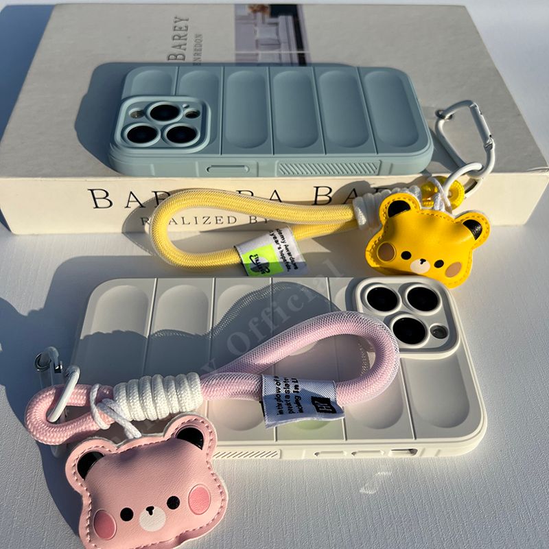 Custodia in silicone morbido bianco opaco con motivo a strisce 3D per iPhone 15Promax 15 13Promax 14Promax 11 12 12Promax 13 13Pro 14_voghion.com