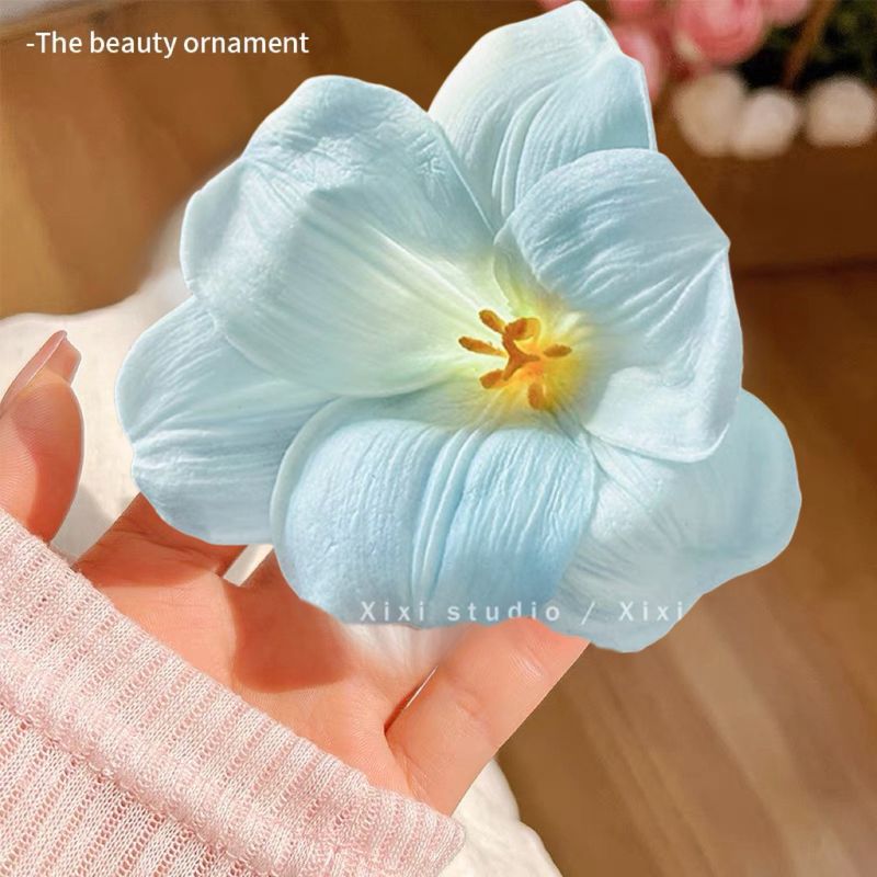 Accessoires pour cheveux pour femmes, épingle à cheveux en forme de fleur de tulipe, super fée, nouvelle forêt, épingle à cheveux, frange latérale, pince à bec de canard_voghion.com