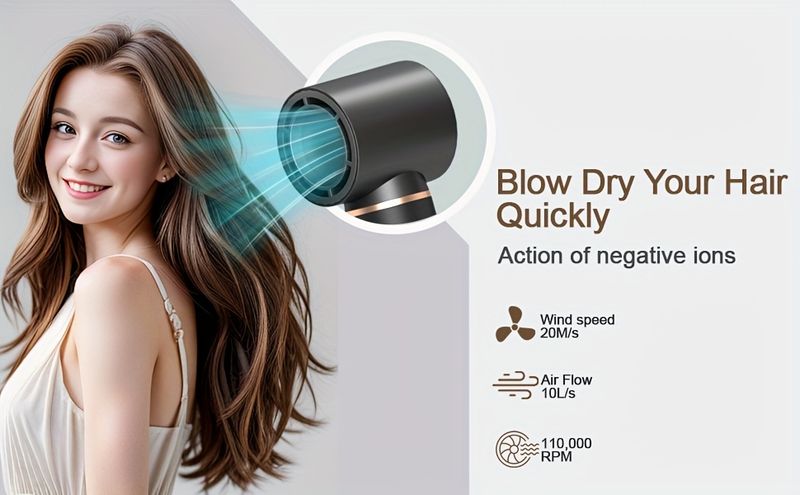 Blow 5in1, Negativ-Ionen-Trockner-Set, Styler, Wickel-Lockenwickler, Upgrade-Heißluft-Lockenstab, Haarstyling-Tools als Geschenk für_voghion.com