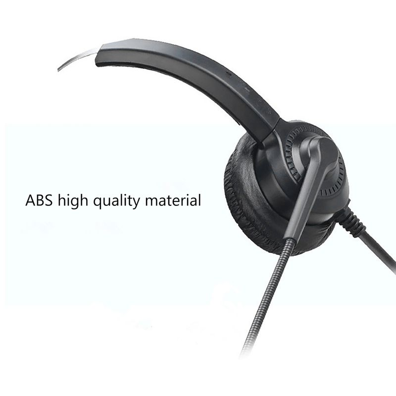 300D Telephone Headset Lossless Noise Reduction Breathable USB Binaural MIC Long Cable Call Center Headphone for Truck_voghion.com