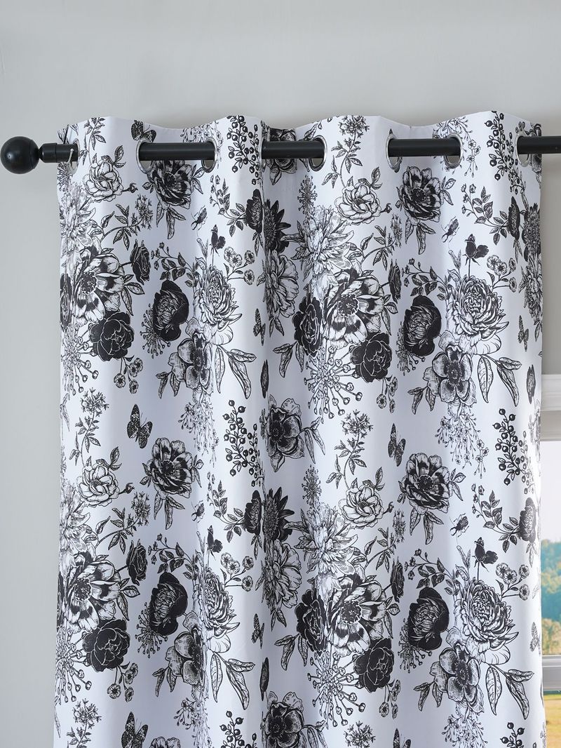 Nordic Minimalist Blackout Curtains – Stylish Printed Polyester Drapes (90-100% Light Blocking, Thermal Insulation, Eyelet Design)_voghion.com