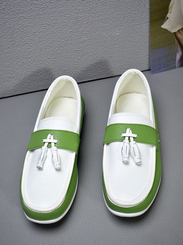 Trendy 2024 Autumn New Le Fu Men's Soft Soled Bean Trendy One Foot Casual Shoes_voghion.com