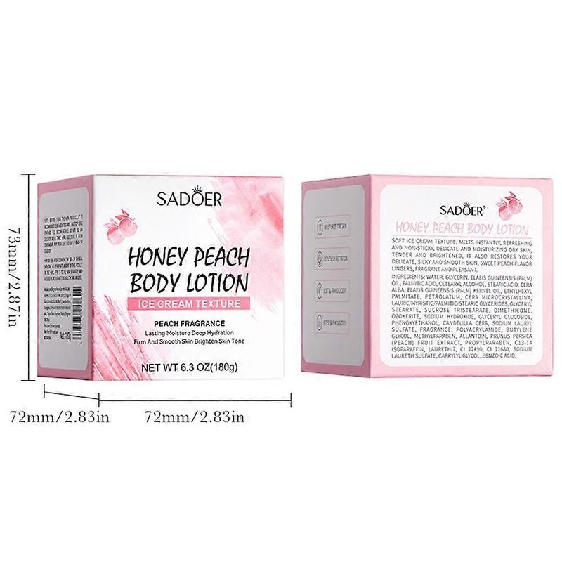 Pfirsicheis-Körpercreme, Eiscreme-Textur, Körperaufhellungslotion für Frauen und Mädchen_voghion.com