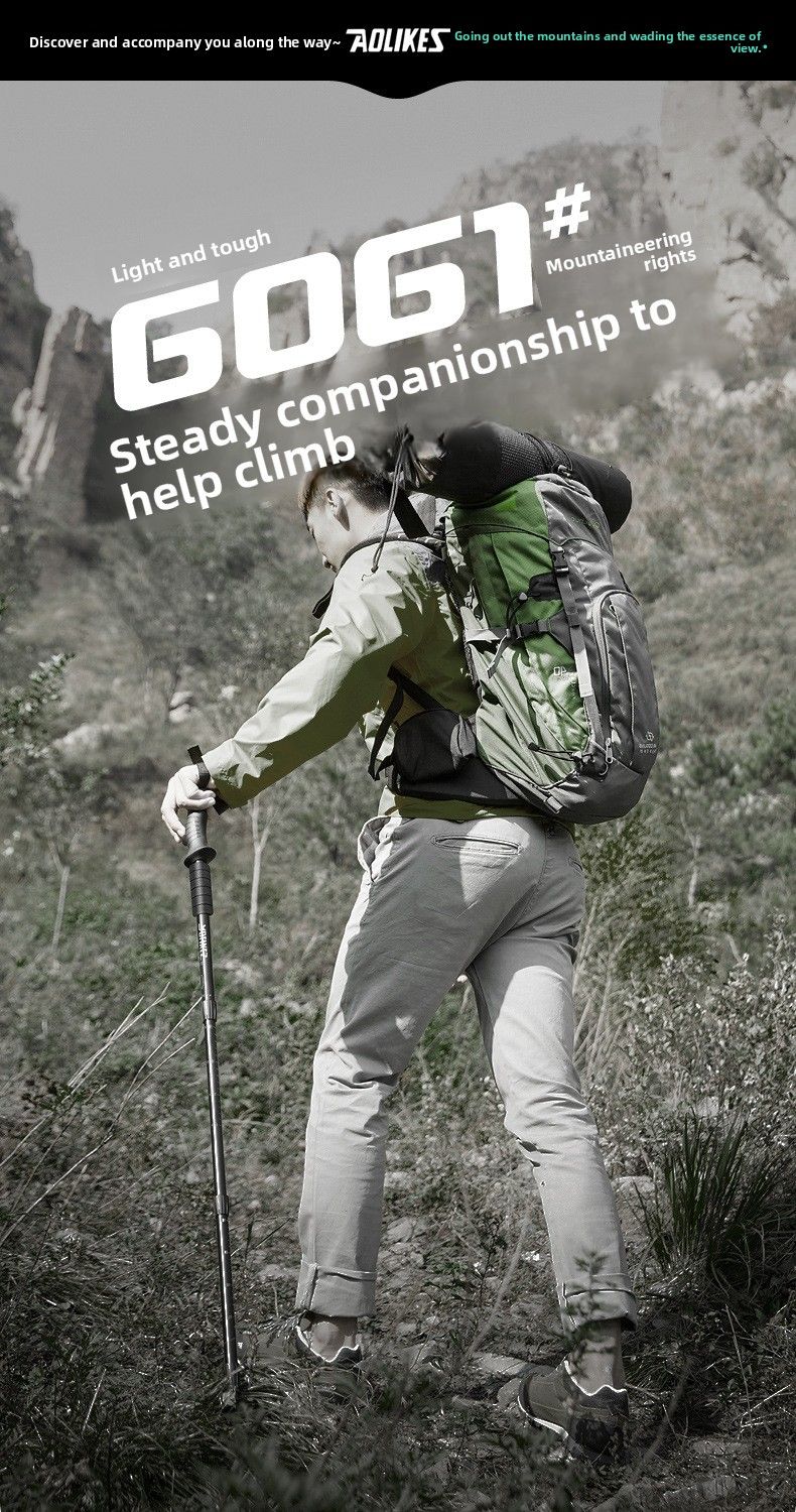 Aluminum Alloy Trekking Poles With Straight Handle, Ultra-light, Extendable, Outdoor Hiking Walking Sticks For Mountain_voghion.com