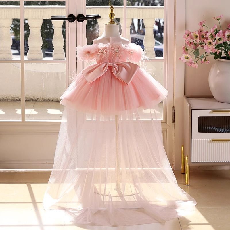 Abito da principessa Sweetheart per bambina - Abito da ballo in tulle soffice per feste di compleanno e spettacoli speciali_voghion.com