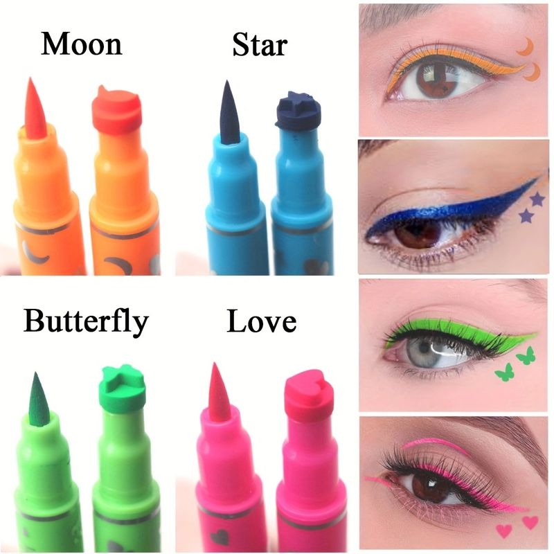 sigillare quattro colori eyeliner impermeabile trucco da palcoscenico pittura estremamente fine non sbavature Halloween eyeliner_voghion.com