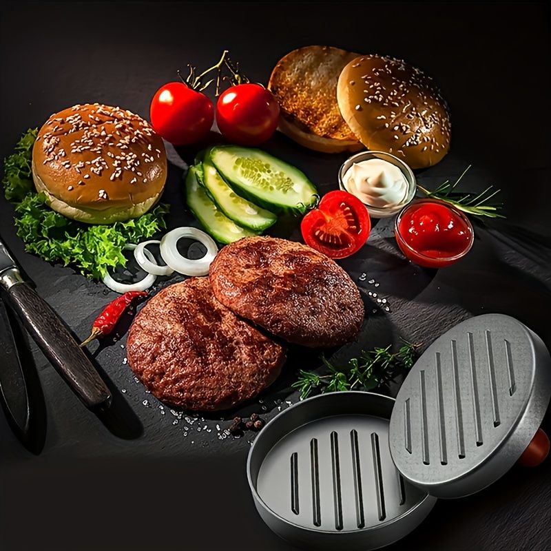 Set, Burger Press Hamburger Patty Paper, Non-Stick Meat Press Set And Meat Separation Paper, Kitchen Gadgets, Kitchen Accessories Father Gift_voghion.com