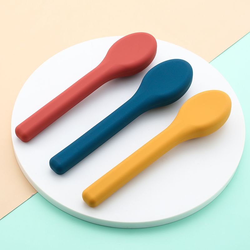 Set di posate in silicone Camping Pro - Custodia portatile in acciaio 304_voghion.com