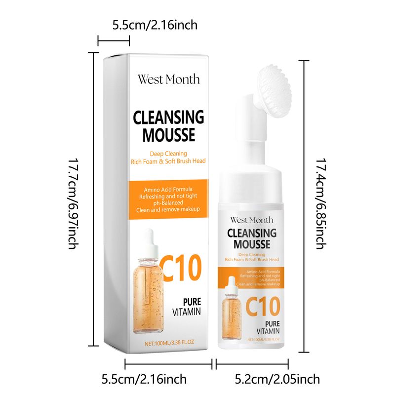 West&Month C10 Mousse Tiefenreinigung Gesichtsreinigung Erfrischend Zart Feuchtigkeitsspendend_voghion.com