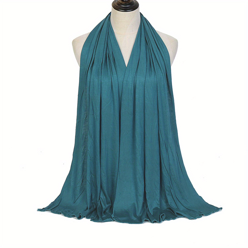 Dehnbarer Hijab, großer, schlichter Maxi-Schal, Schal, hochwertiger, warmer Wickelschal, Geschenke zum Eid, Muttertag_voghion.com