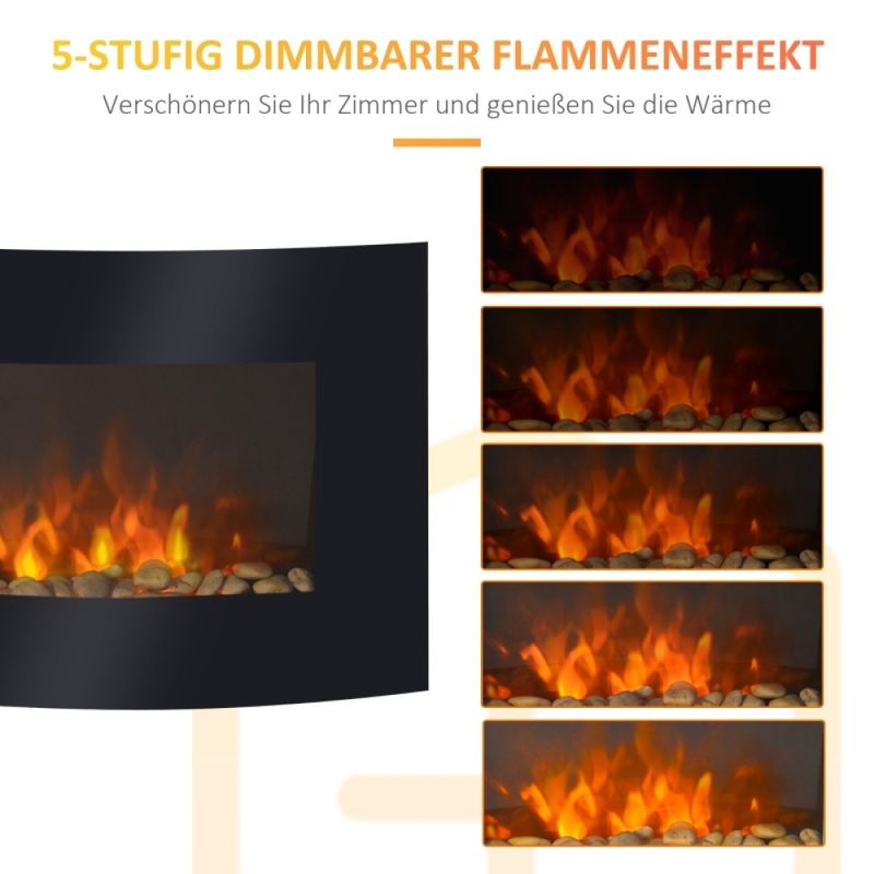 Elektrokamin Kamin Kaminofen Elektrischer Wandkamin 65 X 11,4 X 52cm_voghion.com