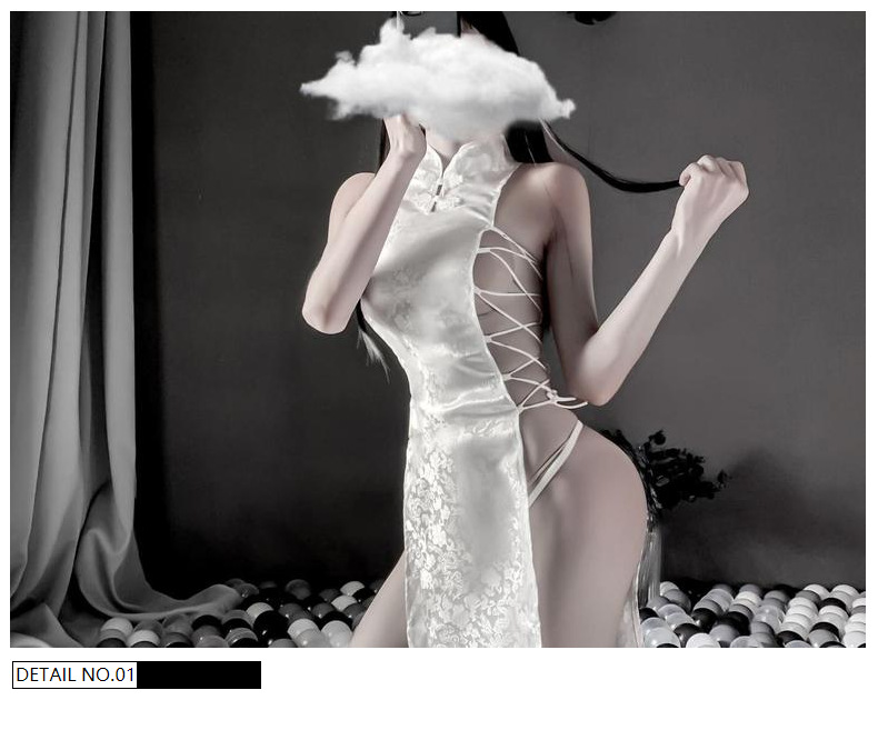 Sexy Qipao High Split Bandage Erotic Lingerie Adjustable Size Cheongsam Role Play Sex Play Lingerie For Sex Porn Long_voghion.com