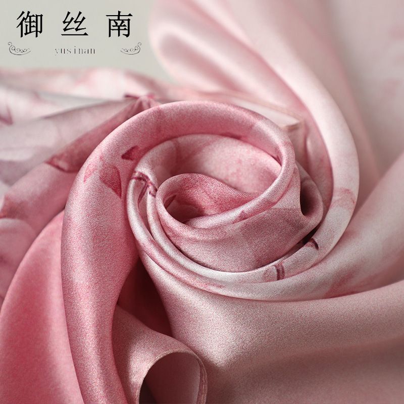Sciarpa regalo lunga e piccola in raso di seta di gelso 100% stile cinese Hangzhou per donna_voghion.com