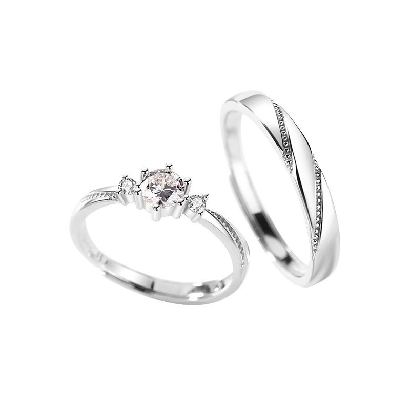 Coppia di orecchini per uomo e donna, semplici, alla moda, eleganti, in stile coreano, con corona in zircone regolabile, con diamanti simulati._voghion.com
