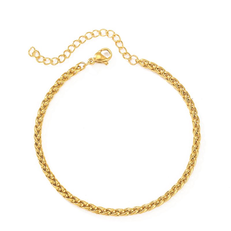 Bracelet cubain à chaîne fine pour homme, bijou en acier inoxydable, accessoire simple et personnalisé, 2024_voghion.com