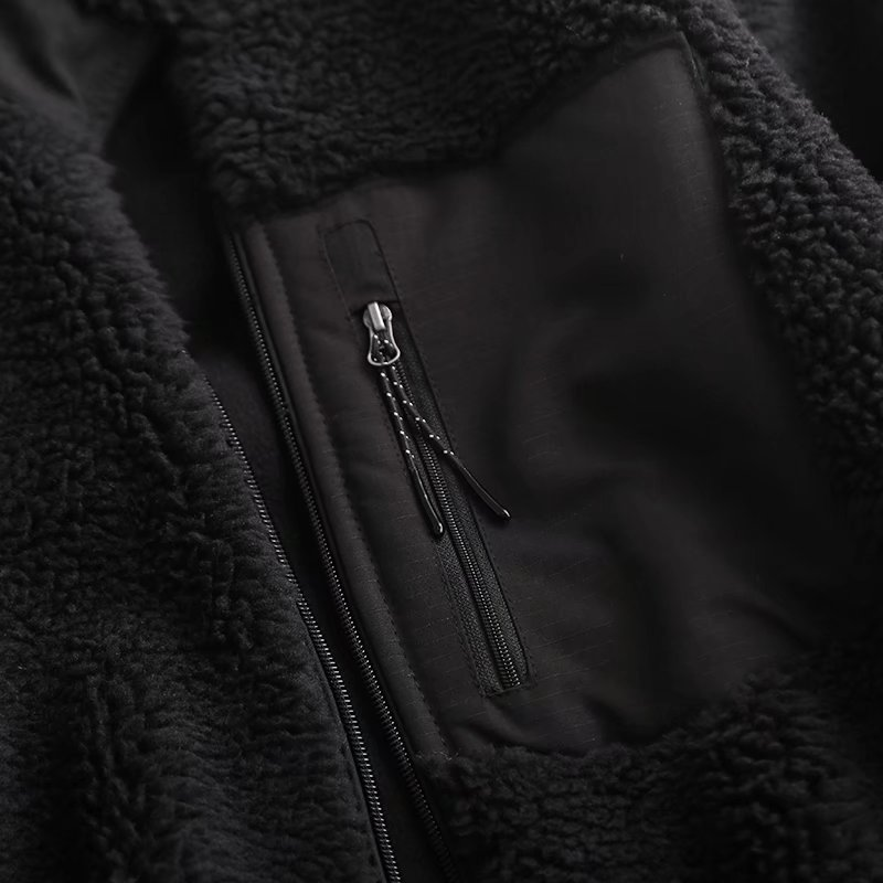 Women's couple windproof fleece jacket for men and women long sleeve warm fleece jacket_voghion.com