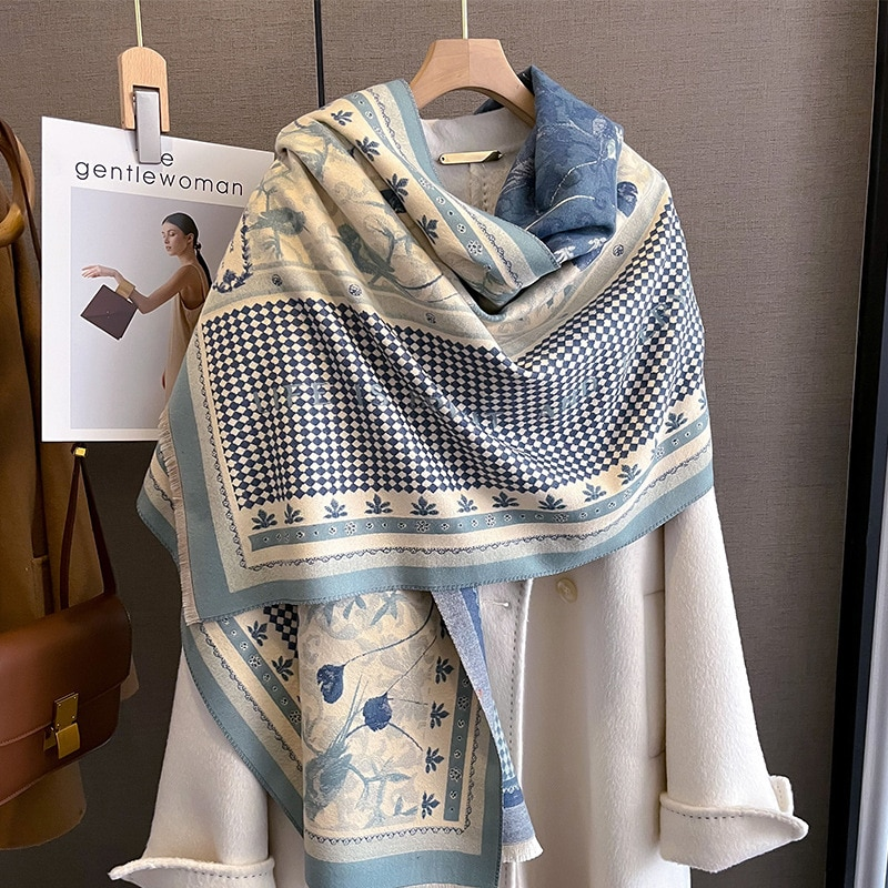 Fashion 53 Color Cashmere Scarf Print Design Thicken Winter Warm Shawl For Women Lady New Pashmina Blanket Neckerchief_voghion.com