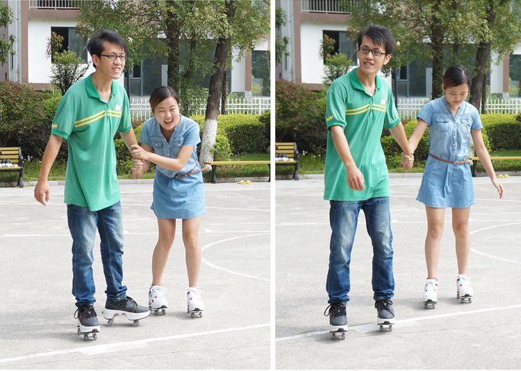Kinderschoenen Rolschaatsen Rolschaatsen Vierwielers Vervormde schoenen Dubbele rij wiel schoenen Kinder- en tienerrolschaatsen_voghion.com