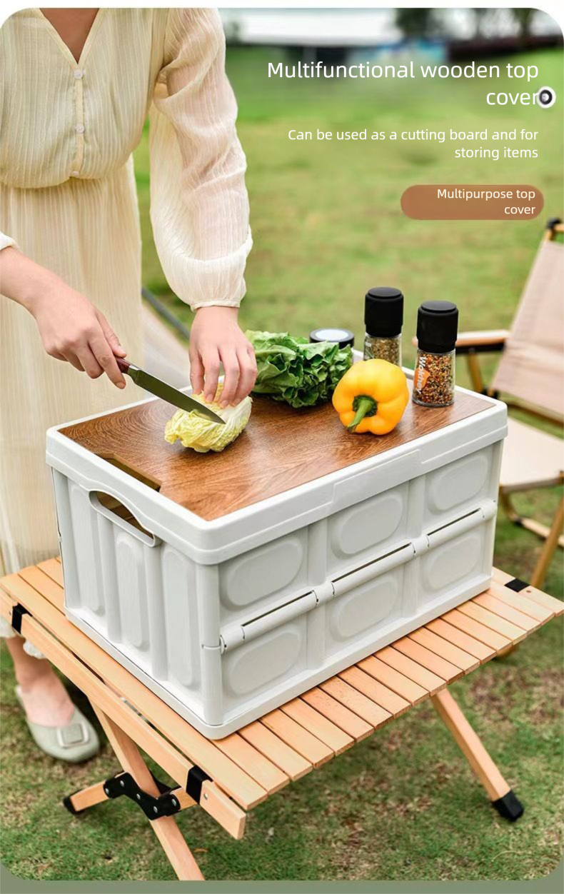 Outdoor Foldable Camping Storage Box That Doubles As A Table_voghion.com