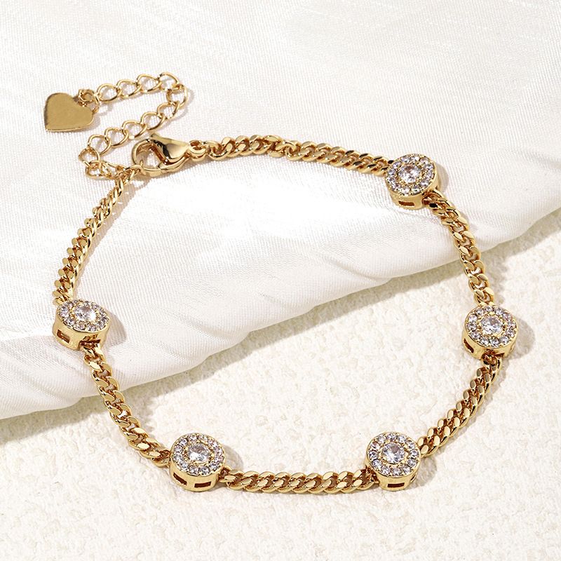 Women's Jewelry Bracelet Trend Exquisite Simple Geometric Style Micro Set Diamond Women's Bracelet_voghion.com
