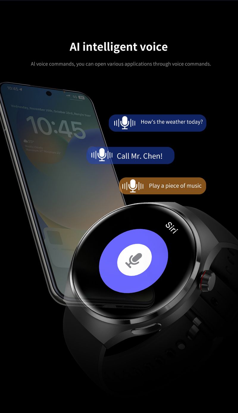 2024 Nouvelle montre intelligente Moniteur de santé de fréquence cardiaque Appel Bluetooth NFC GPS Tracker IP67 Montre intelligente étanche Hommes pour HUAWEI GT4 Pro_voghion.com