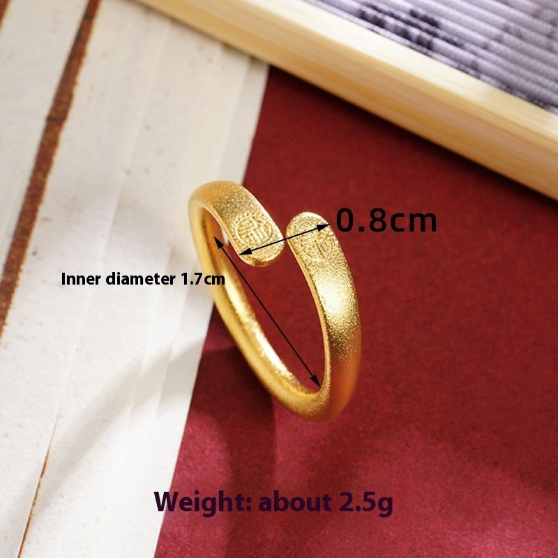 Bracciale antico vietnamita Fasha in oro Safe Joy, colore a lunga durata, anello aperto in lega di ottone, da donna_voghion.com