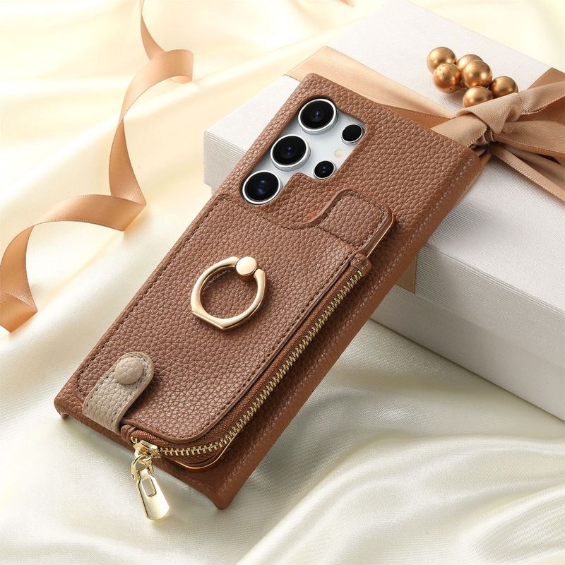 Telefon Kılıfı Samsung Galaxy S23 FE S25 S24 Plus S22 S21 Ultra A15 A25 A35 A55 A05 A06 A16 A36 Cüzdan Kart Yuvası Deri Kılıf_voghion.com