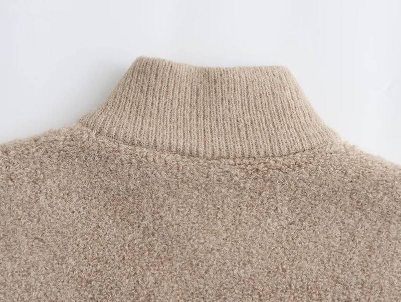 Chaleco de invierno nuevo, informal, sin mangas, cálido, con cuello levantado y retales con cremallera para mujer_voghion.com
