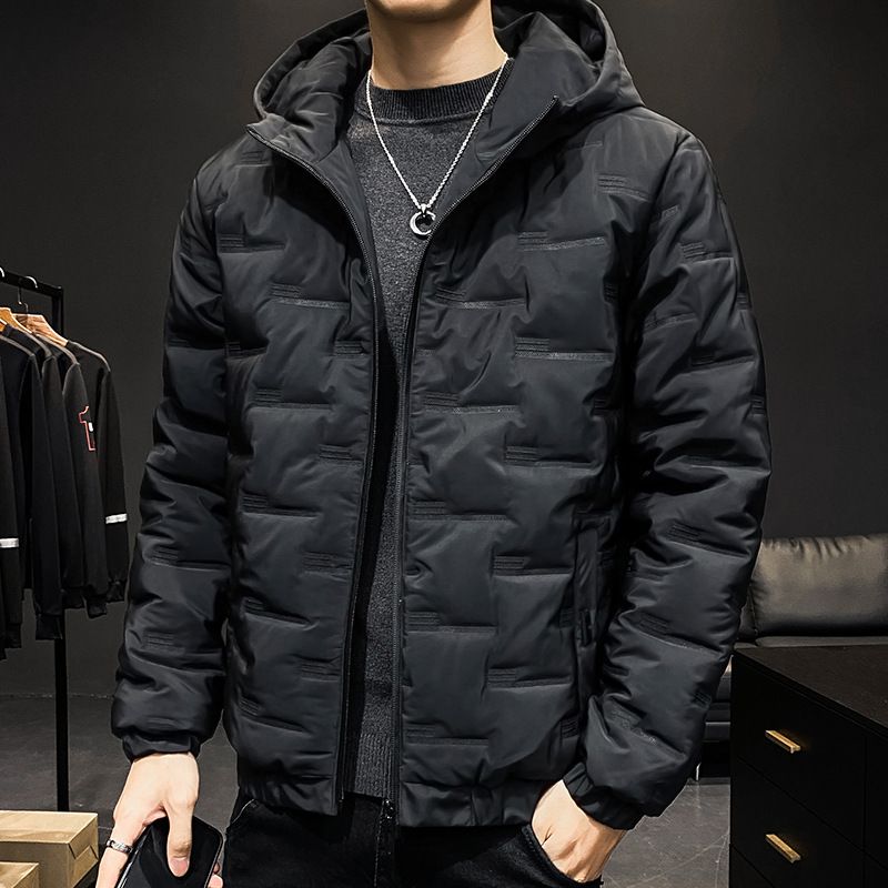 Herren Herbst Winter, Koreanische Version, Lässige Kapuzenjacke für Jugendliche, Warme Und Warme, Verdickte Baumwolljacke_voghion.com