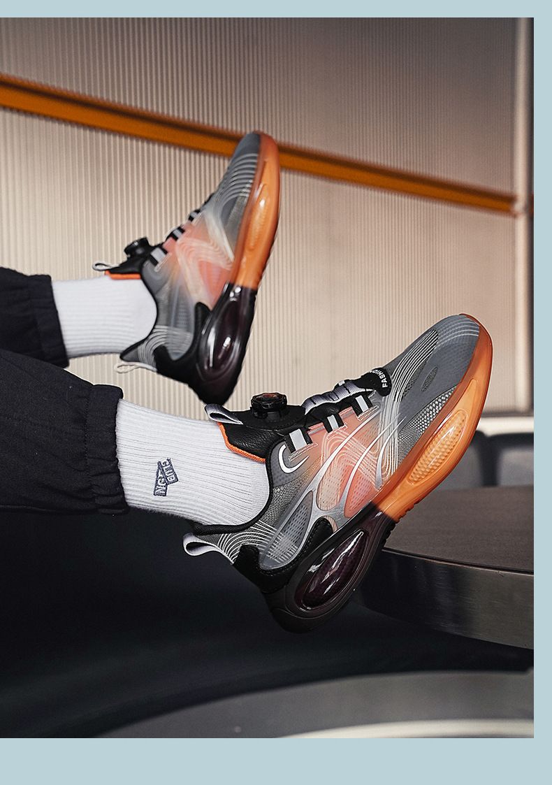 Drehbarer Knopf Herren Winter Leder Casual Weiche Sohle Sport Leichte Stoßdämpfung Laufschuhe für Junior High_voghion.com