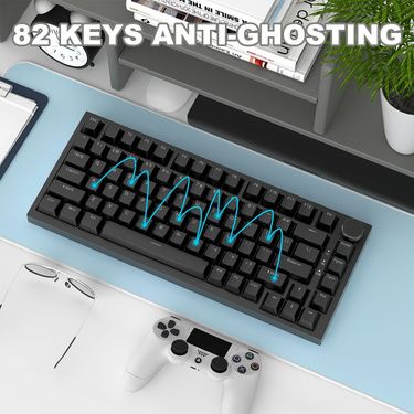 AZZ AK820 Wired With Rotary Volume Buttons Hot-swappable Keys For Office And Home Mechanical Keyboards_voghion.com
