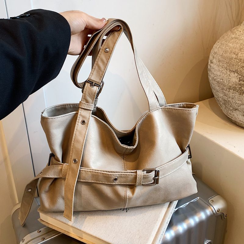 Borsa a tracolla semplice con tracolla singola e cintura, grande capacità, per donna, autunno 2025_voghion.com